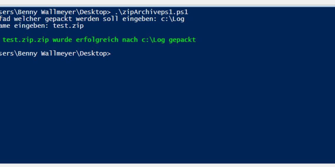 Powershell Zip Archive